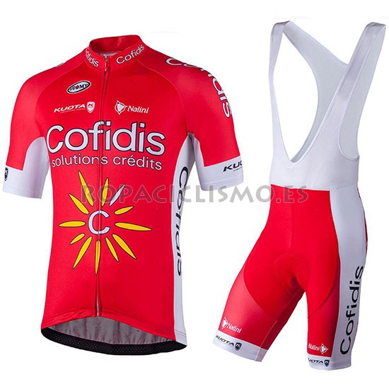 2018 Maillot Confidis Tirantes Mangas Cortas Rojo